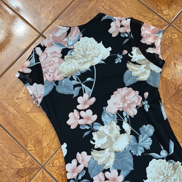 Gently used Large Fashion Nova Mesh Floral Midi - Picture 8 of 10